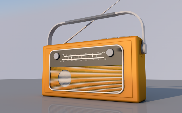 Retro Radio 3D Модель In Аудио 3DExport