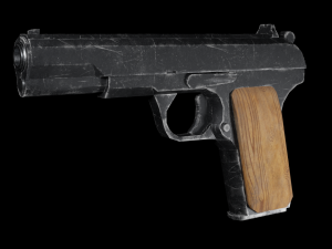 Soviet Tokarev 1952 Game Ready Low-poly PBR 3D Модель