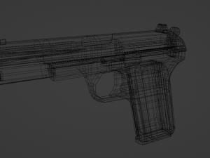 Soviet Tokarev 1952 Game Ready Low-poly PBR 3D Model
