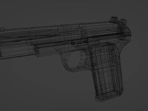 Tokarev sovietico 1952 Game Ready PBR a basso numero di poligoni Modello 3D