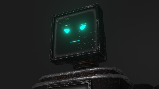 Old Damaged Robot PBR Low-Poly GameReady Model 3D मॉडल .c4d .max .obj .3ds .fbx .stl .blend 