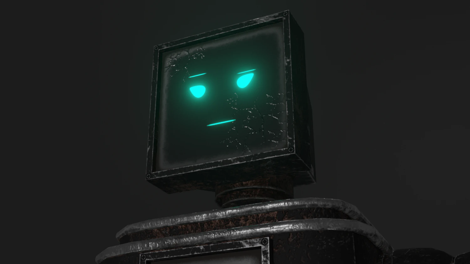 Old Damaged Robot PBR Low-Poly GameReady Model 3D Model .c4d .max .obj .3ds .fbx .stl .blend 