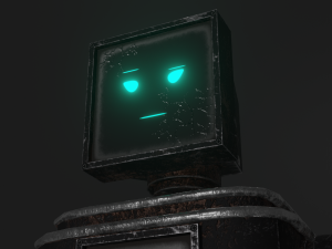 Old Damaged Robot PBR Low-Poly GameReady Model 3D Model