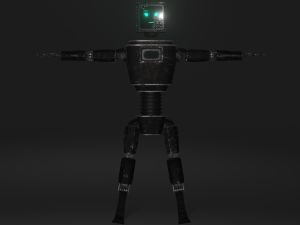 Old Damaged Robot PBR Low-Poly GameReady Model 3D मॉडल