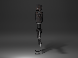 Old Damaged Robot PBR Low-Poly GameReady Model 3D मॉडल