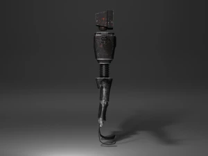 Old Damaged Robot PBR Low-Poly GameReady Model 3D Model