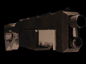 SCI-Fi Modern Rifle Low-Poly PBR GameReady Modelo 3D