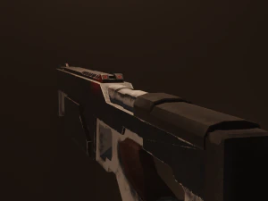 SCI-Fi Modern Rifle Low-Poly PBR GameReady Modelo 3D