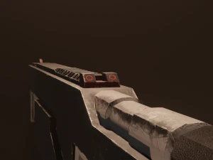 SCI-Fi Modern Rifle Low-Poly PBR GameReady Modelo 3D