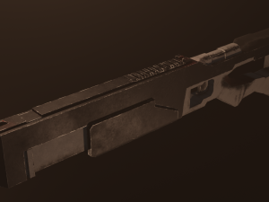 SCI-Fi Modern Rifle Low-Poly PBR GameReady 3D Модель