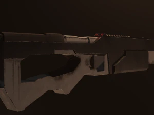 SCI-Fi Modern Rifle Low-Poly PBR GameReady Modelo 3D