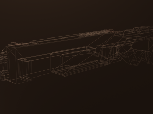 SCI-Fi Modern Rifle Low-Poly PBR GameReady 3D Модель