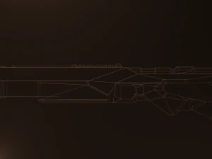 SCI-Fi Modern Rifle Low-Poly PBR GameReady Modelo 3D