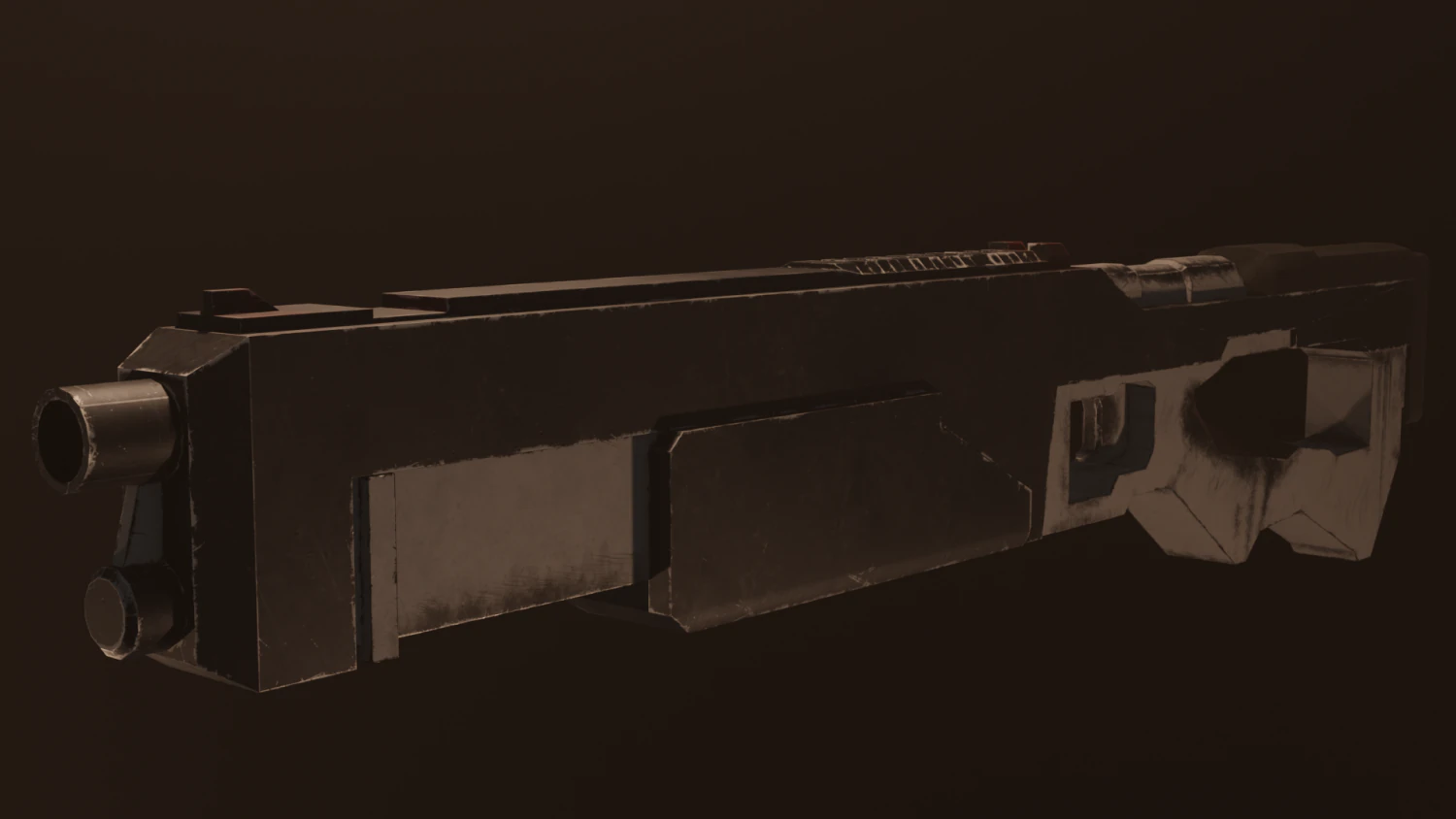 SCI-Fi Modern Rifle Low-Poly PBR GameReady Modelo 3D .c4d .max .obj .3ds .fbx .stl .blend 