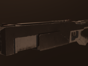 SCI-Fi Modern Rifle Low-Poly PBR GameReady  3D Model