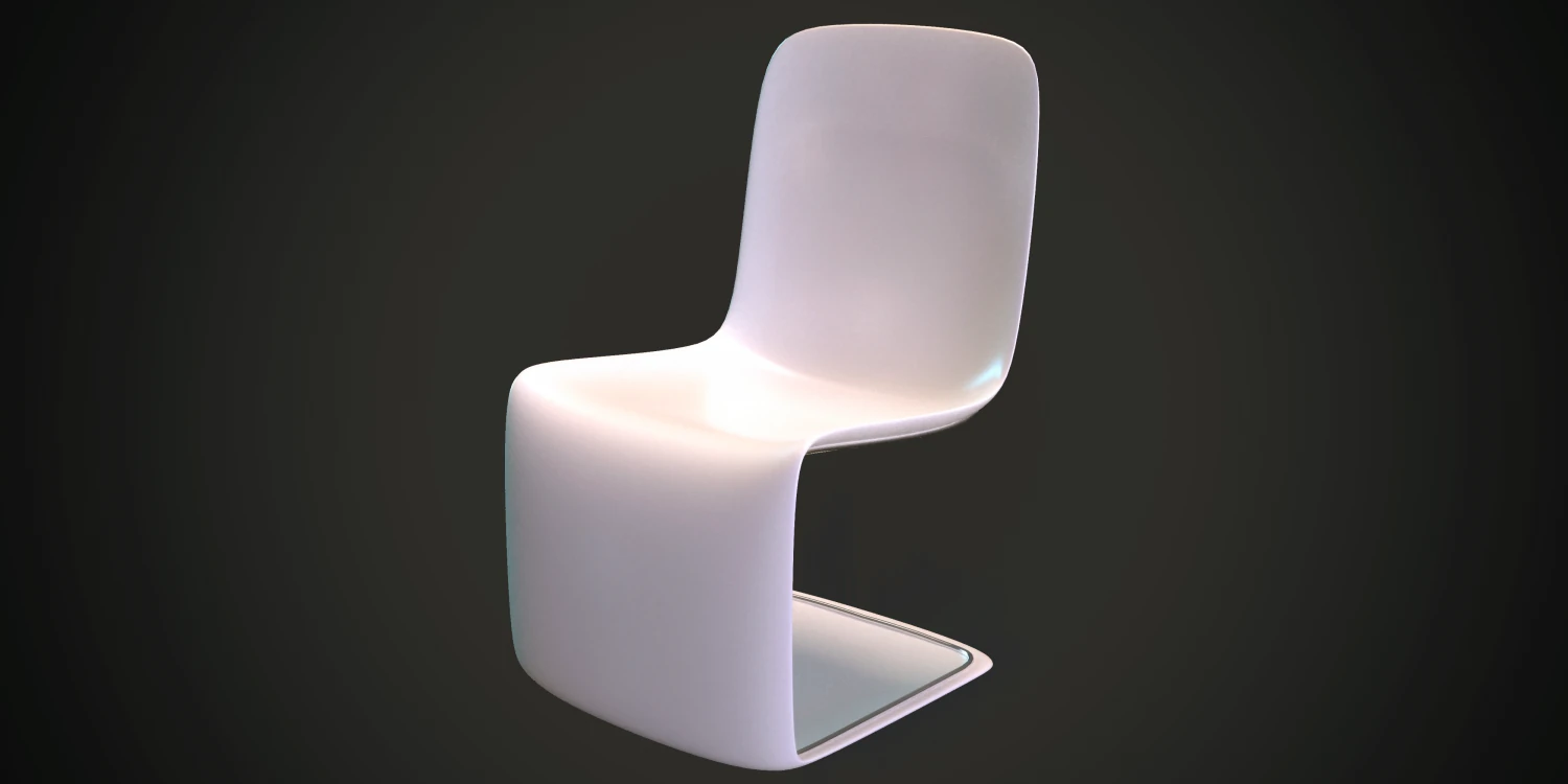 Plastic chair 3D Model .c4d .max .obj .3ds .fbx .stl .blend 