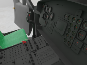 Huey Helicopter 3D मॉडल