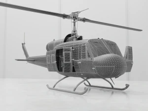 Huey Helicopter 3D Model