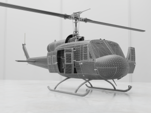 Huey Helicopter civilian version 3Dモデル