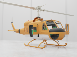 Huey Helicopter civilian version 3D 模型