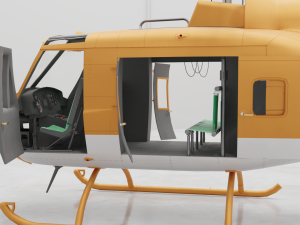 Huey Helicopter civilian version 3Dモデル