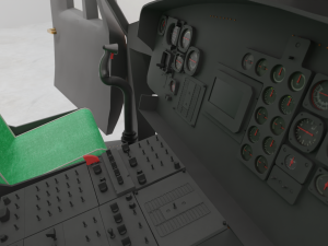 Huey Helicopter civilian version 3Dモデル