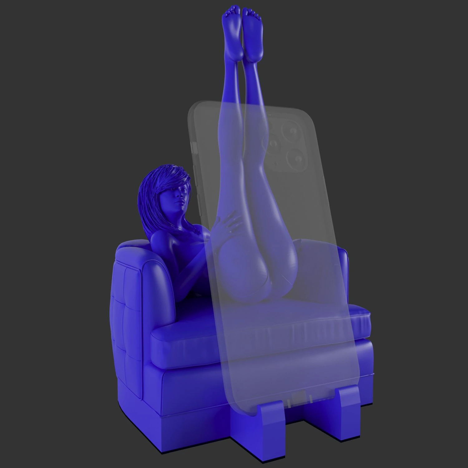 Sexy Phone Holder 3D Print Model .c4d .max .obj .3ds .fbx .stl .blend 