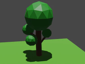 Дерево низькому поле 3D Модель