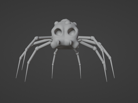 3D SKULL SPIDER 3D मॉडल