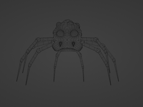 3D SKULL SPIDER Modelo 3D