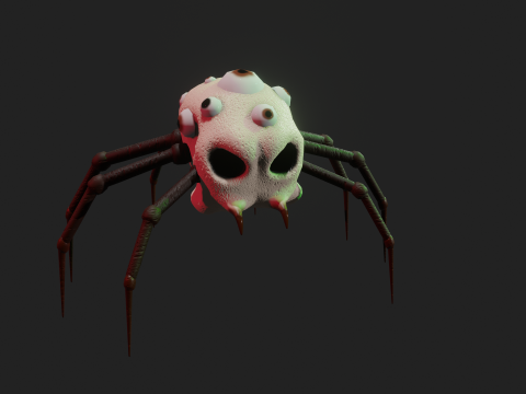 3D SKULL SPIDER Modelo 3D