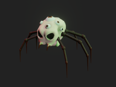 3D SKULL SPIDER Modelo 3D