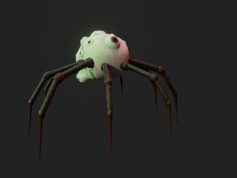 3D SKULL SPIDER Modelo 3D