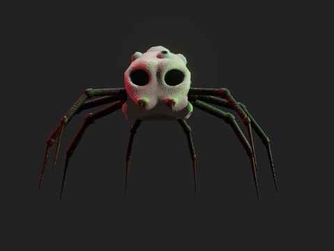 3D SKULL SPIDER Modelo 3D