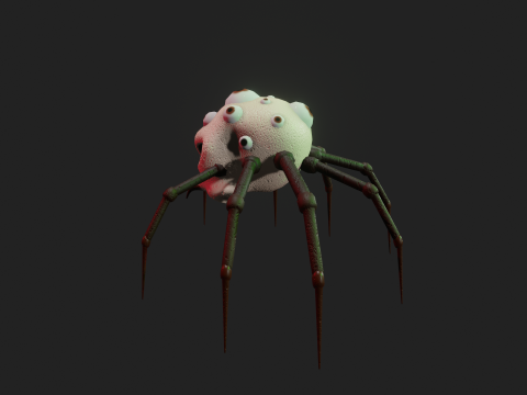 3D SKULL SPIDER Modelo 3D