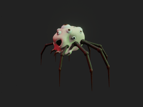 3D SKULL SPIDER Modelo 3D
