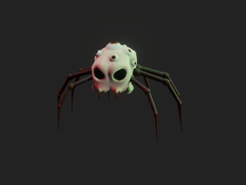 3D SKULL SPIDER Modelo 3D