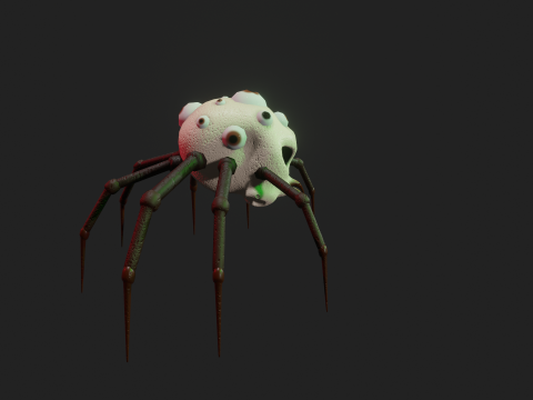 3D SKULL SPIDER Modelo 3D