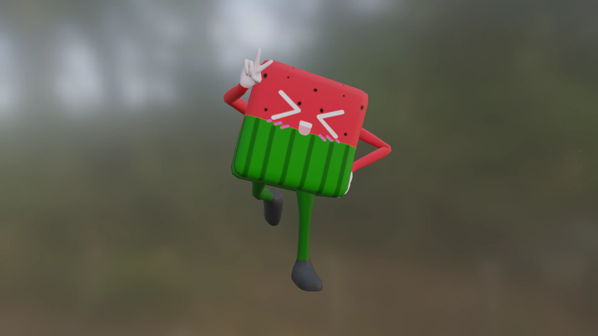 CUBIC WATERMELON 3D Model .c4d .max .obj .3ds .fbx .stl .blend 