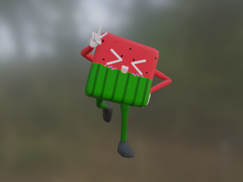 CUBIC WATERMELON 3D Модель