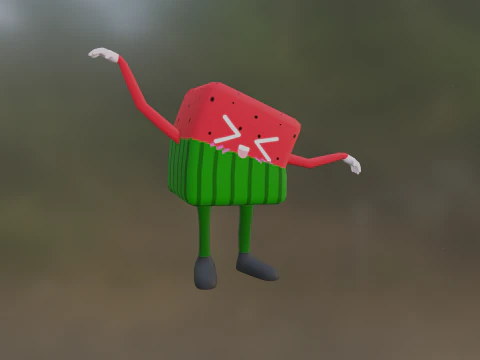 CUBIC WATERMELON 3D Model