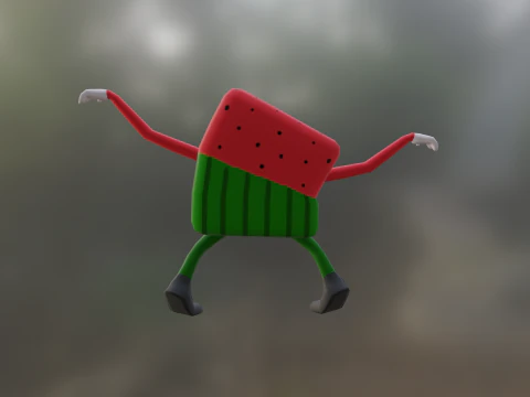 CUBIC WATERMELON 3D Model