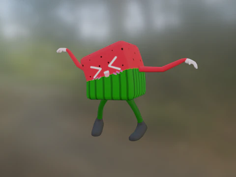 CUBIC WATERMELON 3D Model