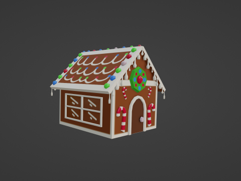 CHRISTMAS GINGERBREAD HOUSE 3D Model