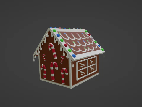 CHRISTMAS GINGERBREAD HOUSE 3D Model