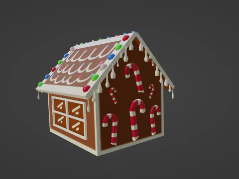 CHRISTMAS GINGERBREAD HOUSE 3D Model