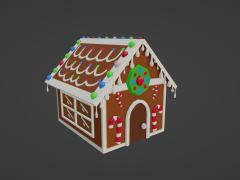 CHRISTMAS GINGERBREAD HOUSE 3D Model