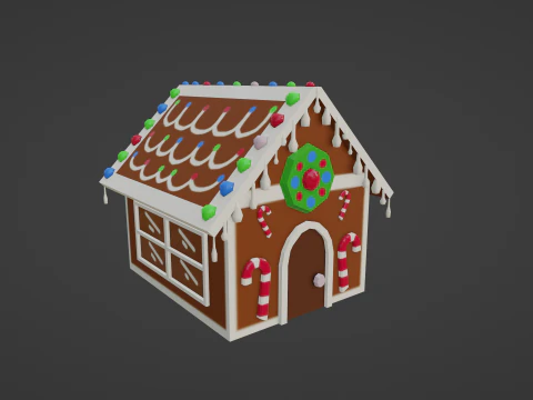 CHRISTMAS GINGERBREAD HOUSE 3D Model
