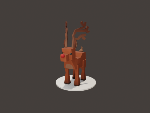 READY TO USE LOWPOLY REINDEER CHARACTER 3D मॉडल