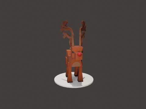 READY TO USE LOWPOLY REINDEER CHARACTER 3D मॉडल